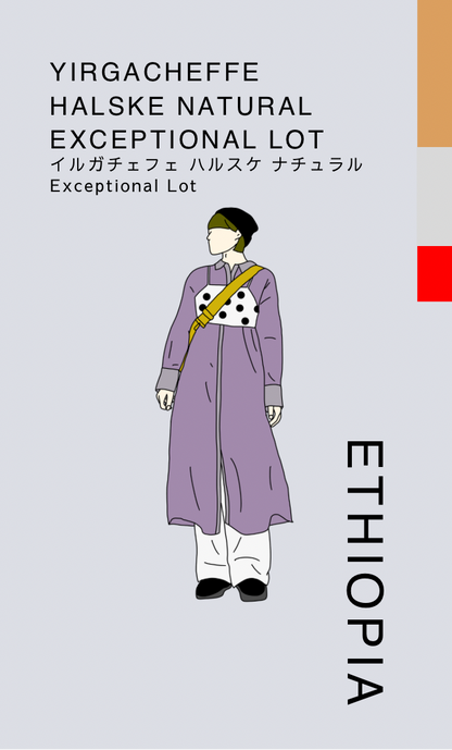 〔エチオピア／中煎り〕イルガチェフェ ハルスケ ナチュラル Exceptional Lot ／ナチュラル